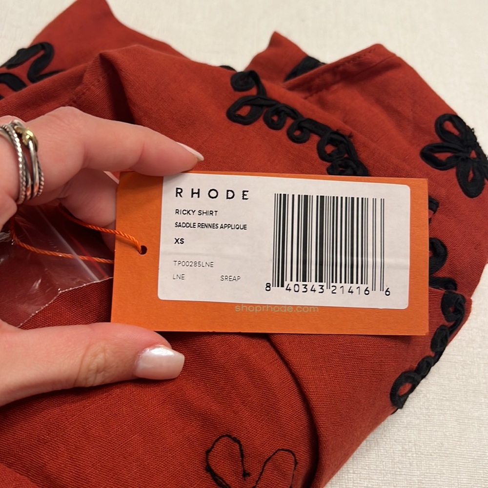 RHODE Rust Red Embroidered Set - Picture 6 of 9